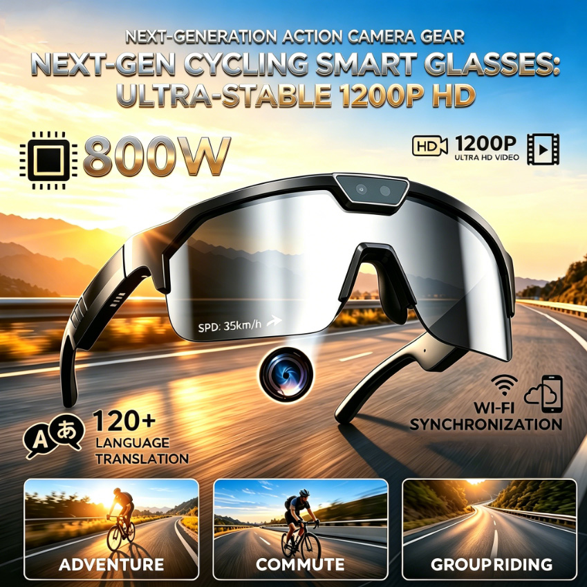 Photography Japanese - Gafas de Ciclismo 2026 con Cámara