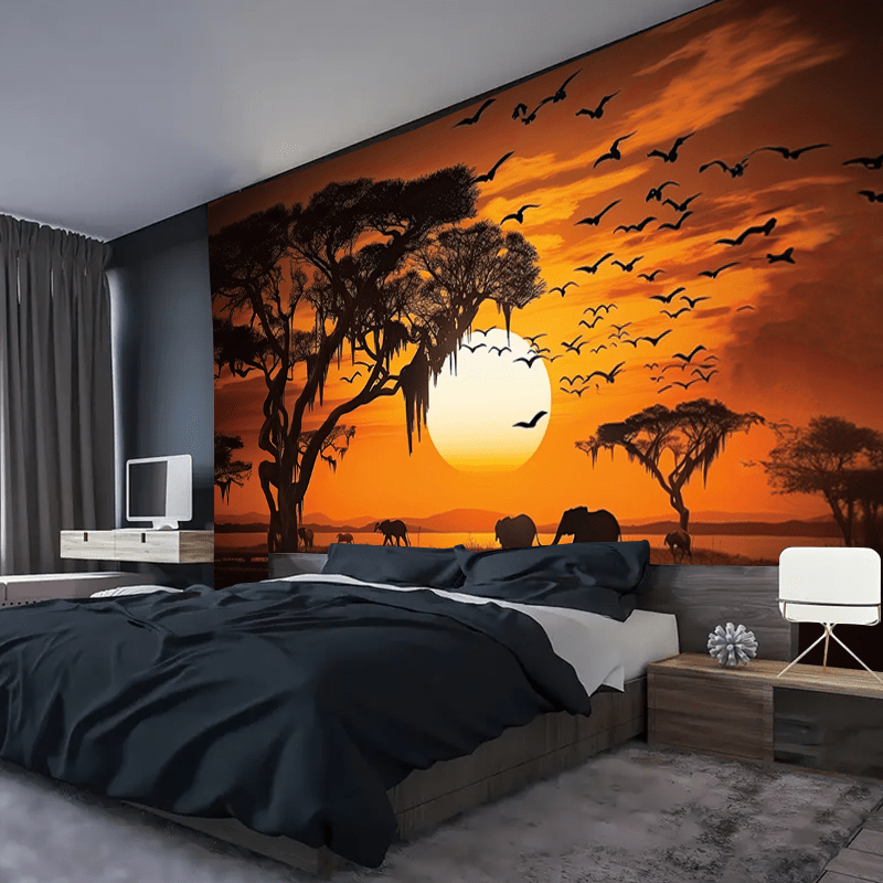Tapiz Serengeti Sunset Safari  - Photography Aesthetic reseña y precio