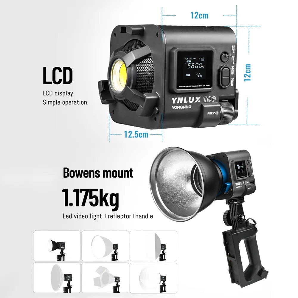 YONGNUO YNLUX100 100W 3200K-56 - Photography Videos reseña y precio