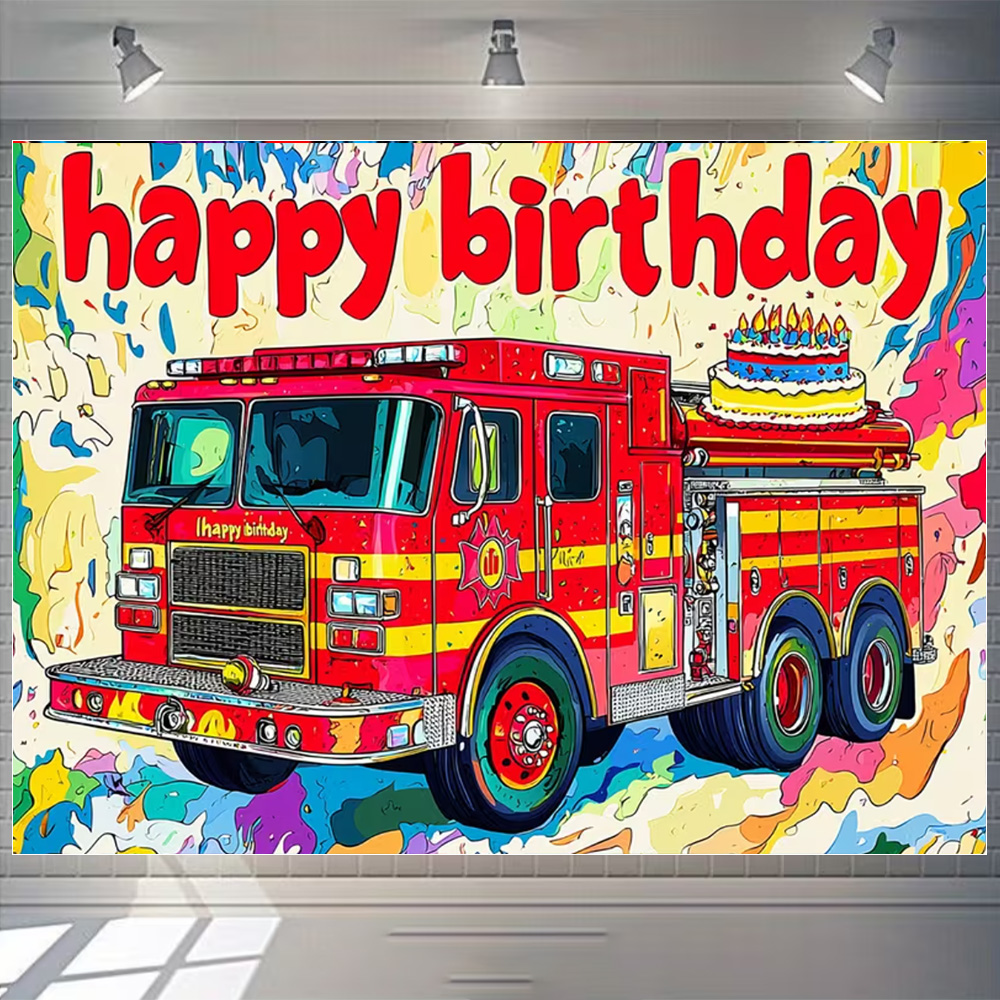 Tema de camión de bomberos de  - Photography Sport reseña y precio