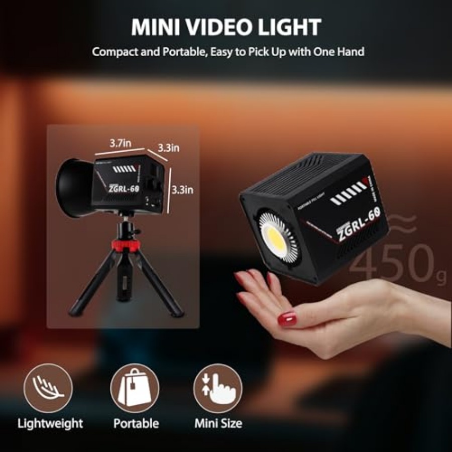 Luz de Video LED COB de 60W, P - Photography Videos reseña y precio