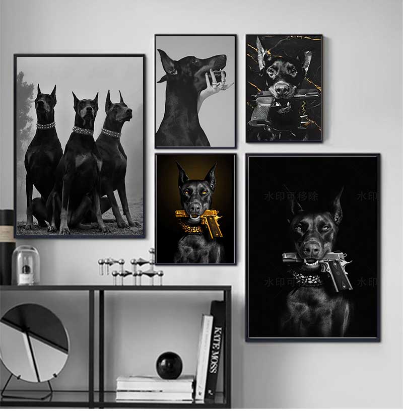 Póster Moderno de Perro Doberm - Photography Trend reseña y precio