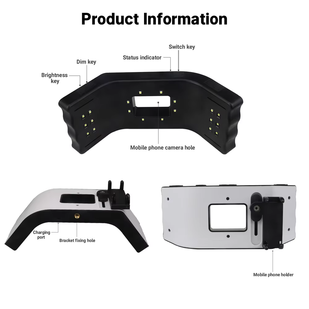 Lámpara LED JUMTOP para Fotogr - Photography Videos reseña y precio